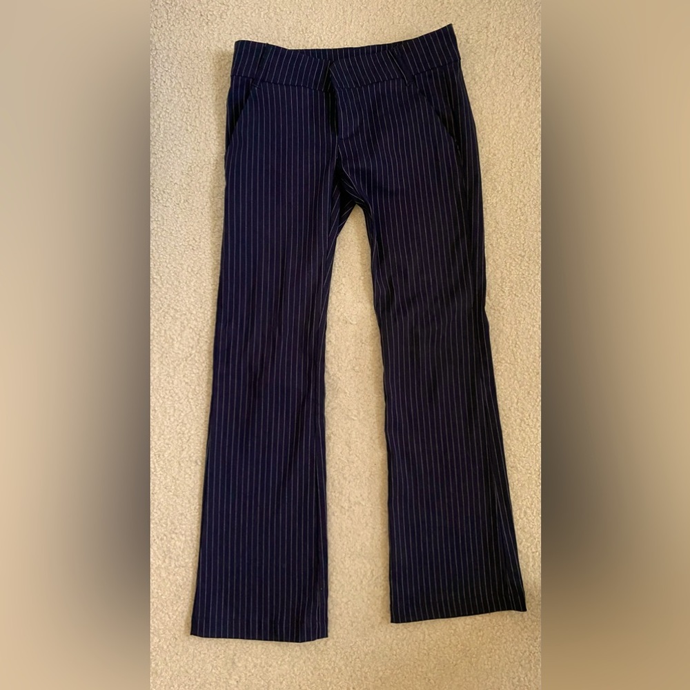 American Flag Vintage Black White Pinstriped Women Pant Size 1